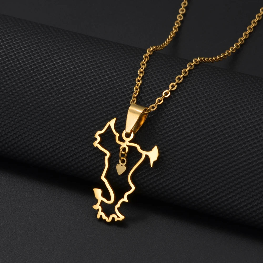 Collier "Mayotte Contour Cœur"