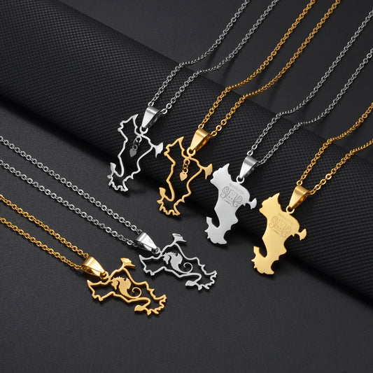 Collier "Mayotte Contour Cœur"