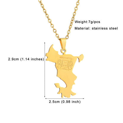 Collier "Mayotte Gravé - Drapeau"