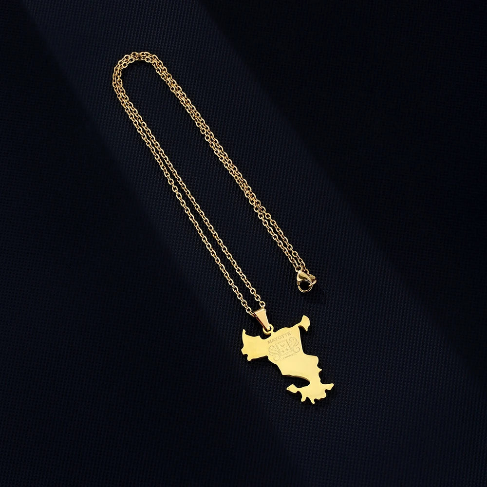 Collier "Mayotte Gravé - Drapeau"